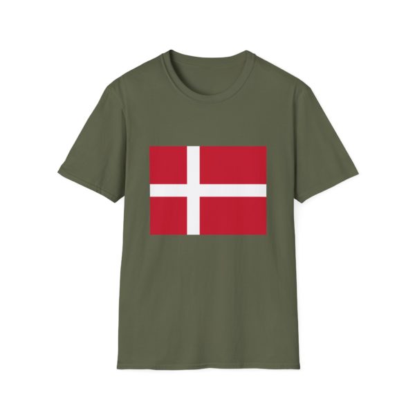 Dannebrog T-shirt – T-shirt med dansk flag | Perfekt til fodbold, rejser, EM og nationaldag osv. - Billede 4