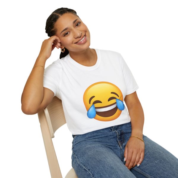 Face with Tears of Joy T-shirt – Sjov emoji T-shirt | Humor, good vibes og grin - Billede 17