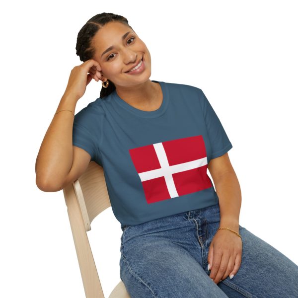 Dannebrog T-shirt – T-shirt med dansk flag | Perfekt til fodbold, rejser, EM og nationaldag osv. - Billede 9