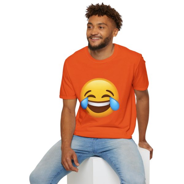 Face with Tears of Joy T-shirt – Sjov emoji T-shirt | Humor, good vibes og grin - Billede 7