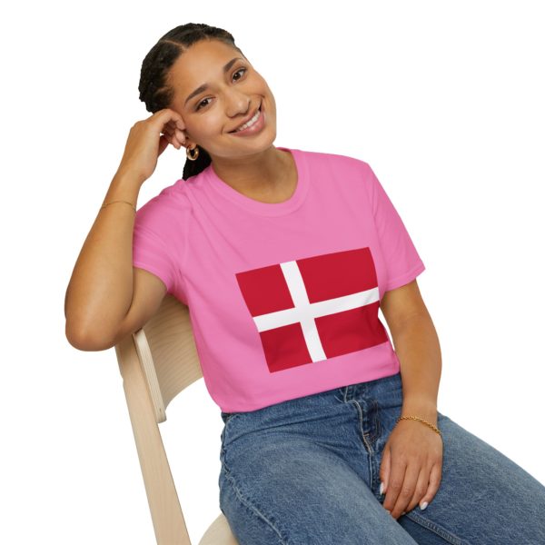 Dannebrog T-shirt – T-shirt med dansk flag | Perfekt til fodbold, rejser, EM og nationaldag osv. - Billede 17