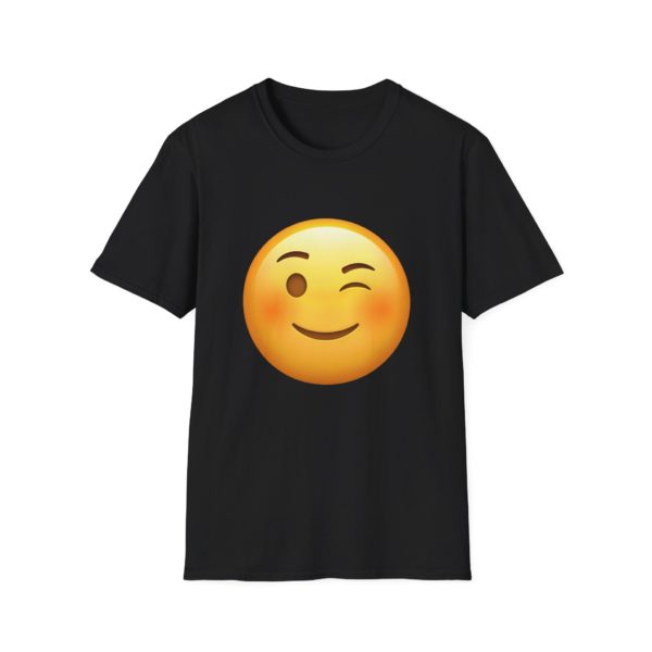 Wink Emoji T-shirt – Sjov og flabet emoji T-shirt | Humor, flirt og attitude - Billede 2