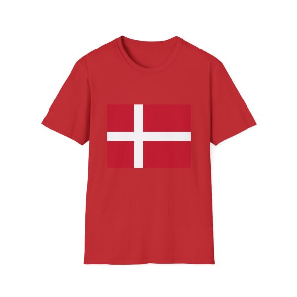 Dannebrog T-shirt – T-shirt med dansk flag | Perfekt til fodbold, rejser, EM og nationaldag osv. - Billede 12