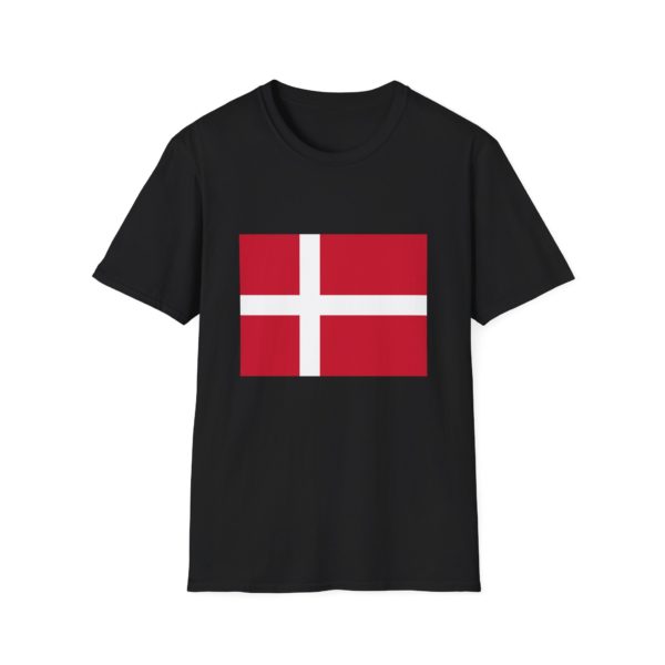 Dannebrog T-shirt – T-shirt med dansk flag | Perfekt til fodbold, rejser, EM og nationaldag osv. - Billede 2
