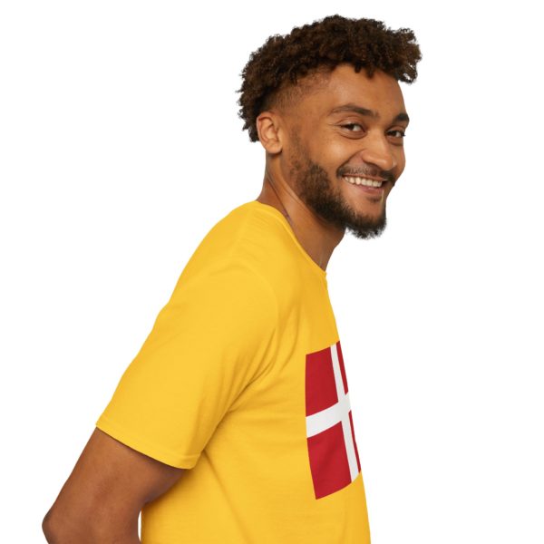 Dannebrog T-shirt – T-shirt med dansk flag | Perfekt til fodbold, rejser, EM og nationaldag osv. - Billede 15
