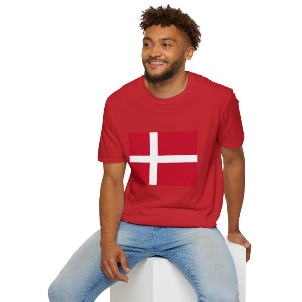 Dannebrog T-shirt – T-shirt med dansk flag | Perfekt til fodbold, rejser, EM og nationaldag osv. - Billede 13